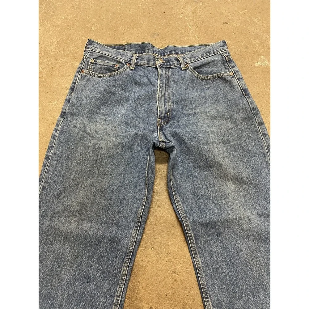 Levis 550 Jeans Mens 36x29‎ Medium Wash Blue Relaxed Tapered Zip Fly Denim